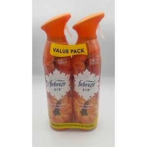 Febreze Limited Edition Fresh Harvest Pumpkin Air Refresher Spray‎ 2016 2pk NEW